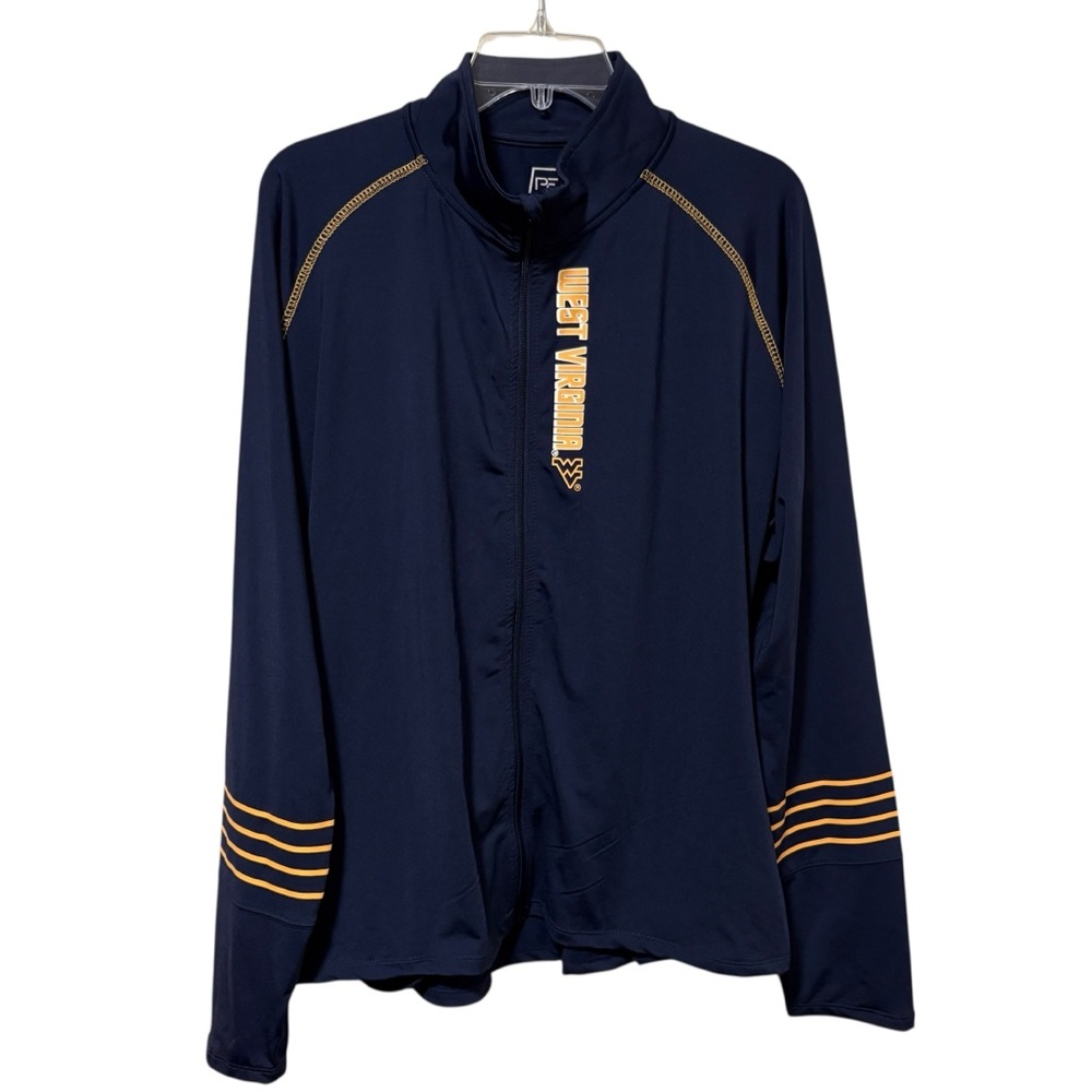 West Virginia University WVU Blue Gold Zip Up Jacket Pro Edge By Knights Apparel